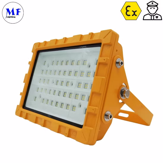 40W 60W 80W 100W 200W Certificado Atex Óleo e Gasolina Ambiente severo Zona explosiva Pendurado no teto da parede LED Luz à prova de explosão