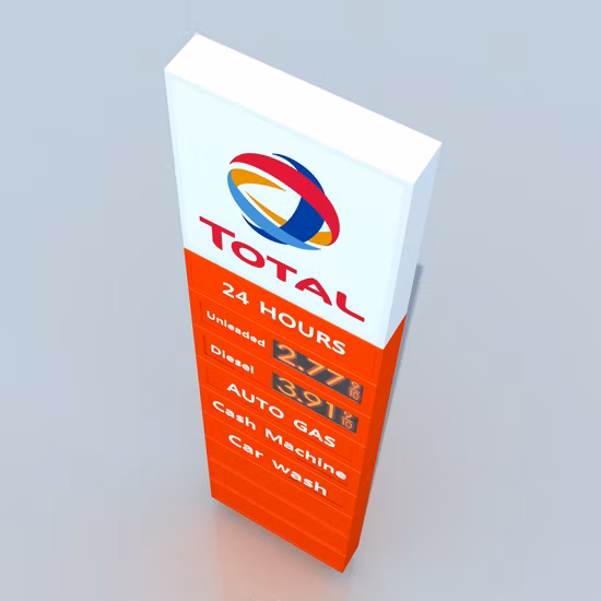 Display de preço digital profissional para sinal LED de posto de gasolina